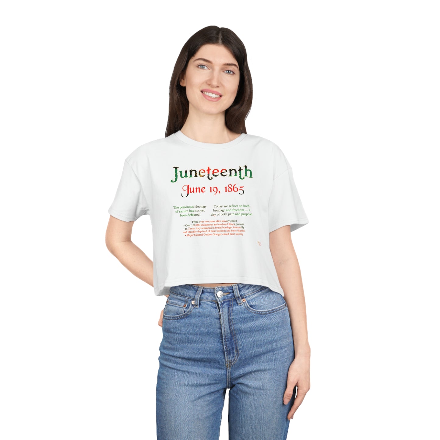 Juneteenth  Emancipation Women's Crop Tee