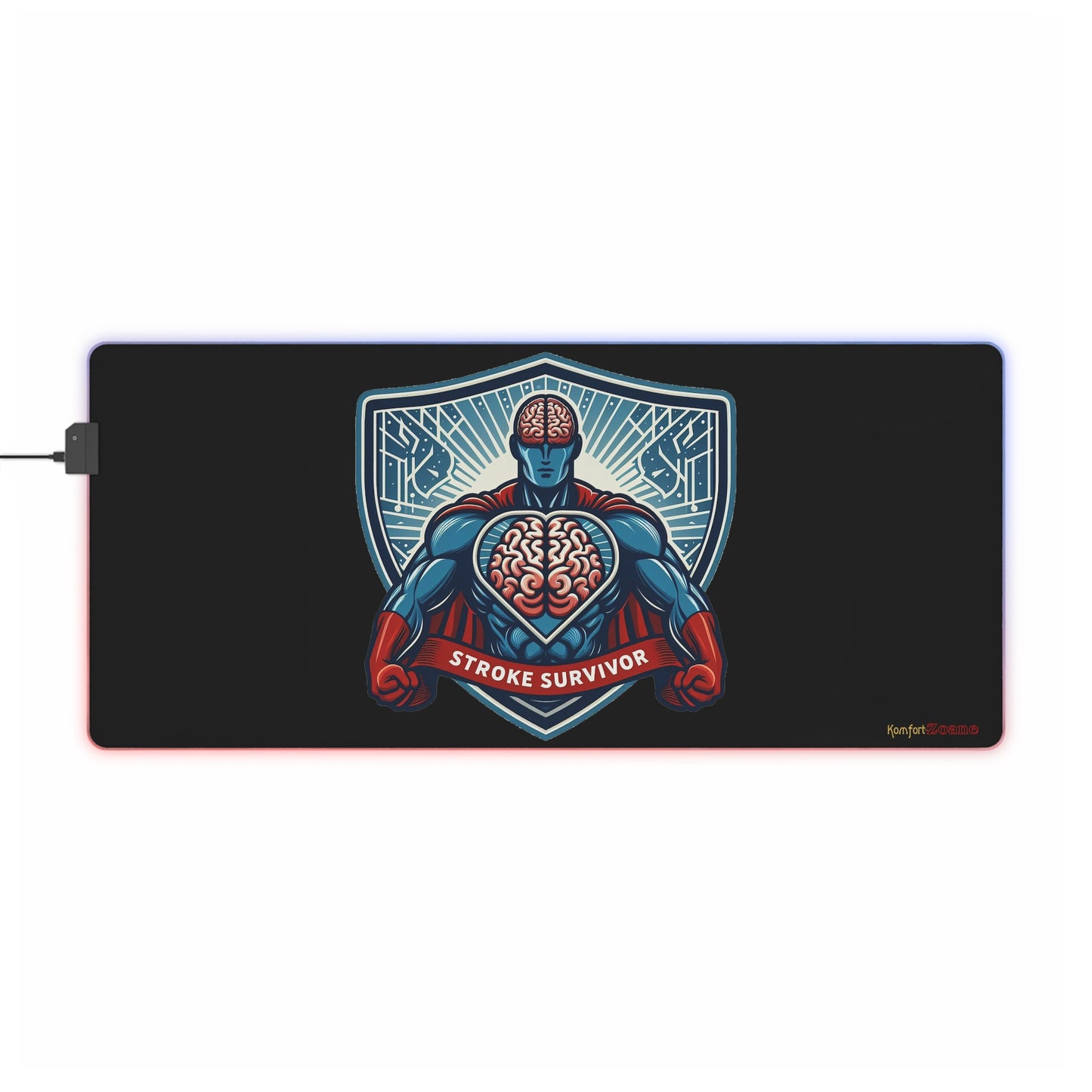 Stroke Survivor LED Gaming Mouse Pad - Black (Tech Lovers)