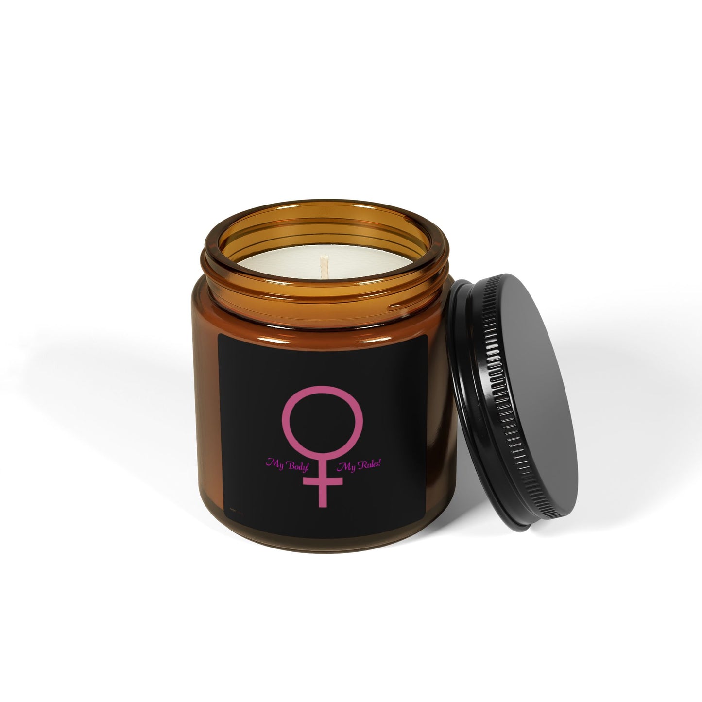 My Body My Rules Scented Soy Candle (Multi-Size, Amber Jar)