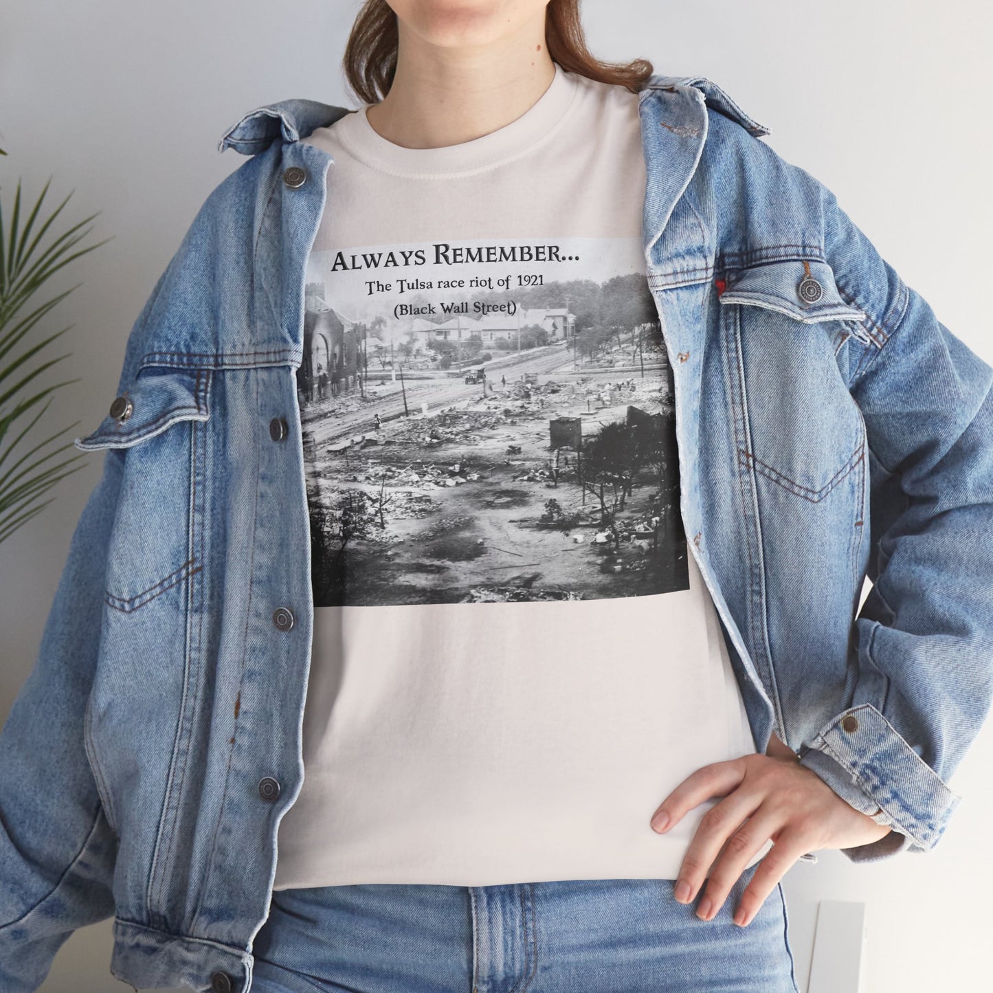 Men's or Women's Always Remember...Black Wall Street T-Shirt (Light)