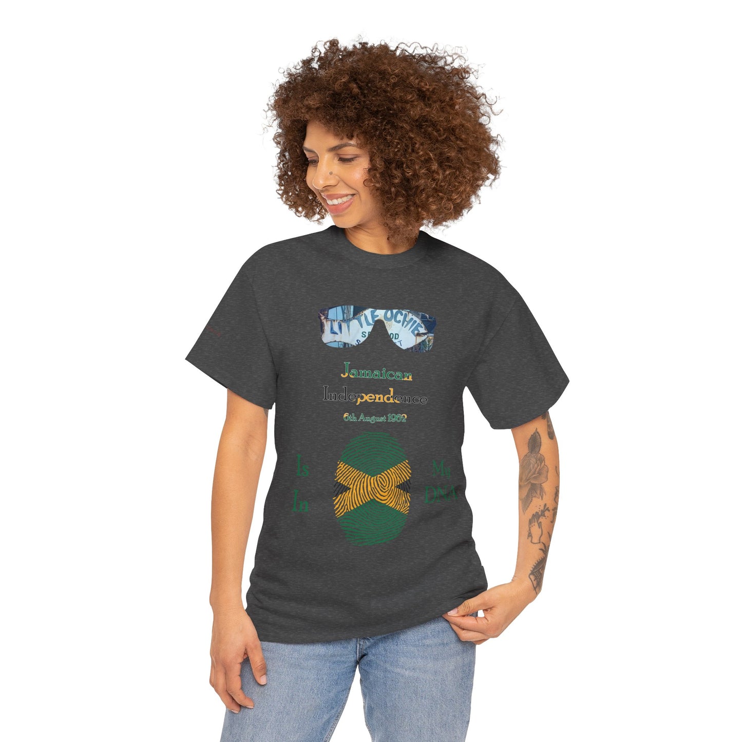 Men's or Women's Jamaican Independence Fingerprint T-Shirt