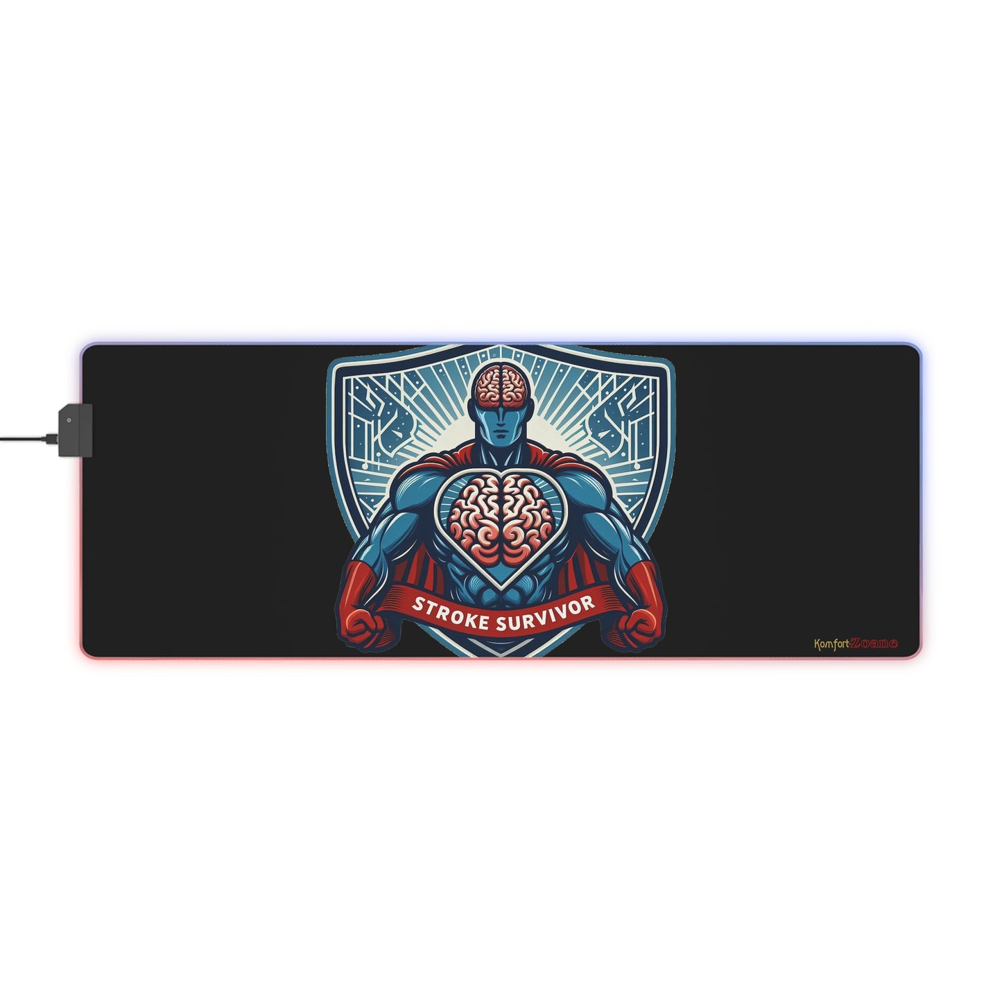 Stroke Survivor LED Gaming Mouse Pad - Black (Tech Lovers)