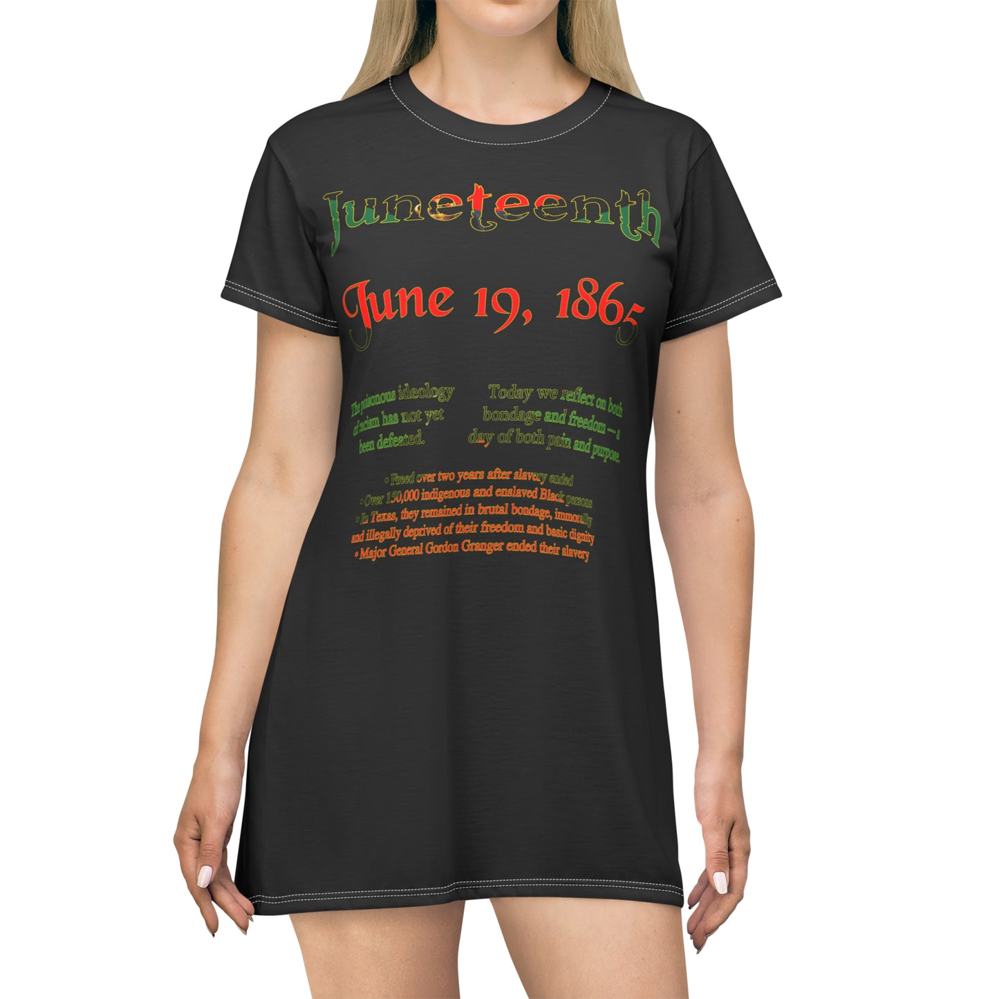 Juneteenth Emancipation Women's T-Shirt Dress