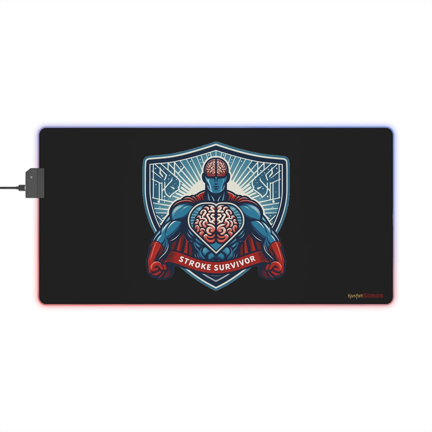 Stroke Survivor LED Gaming Mouse Pad - Black (Tech Lovers)