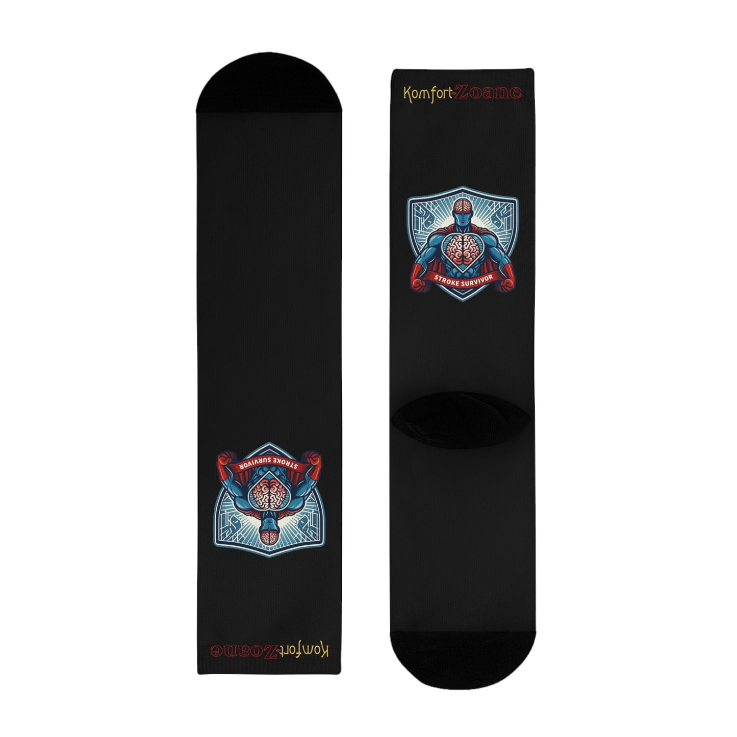 Men's or Women's Stroke Survivor Sublimation Crew Socks (EU)