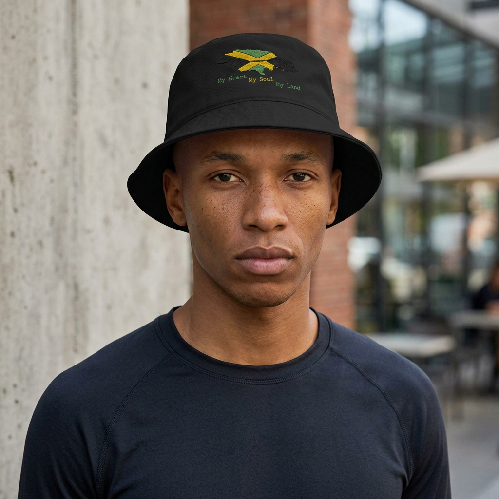 Jamaican Embroidered Bucket Hat