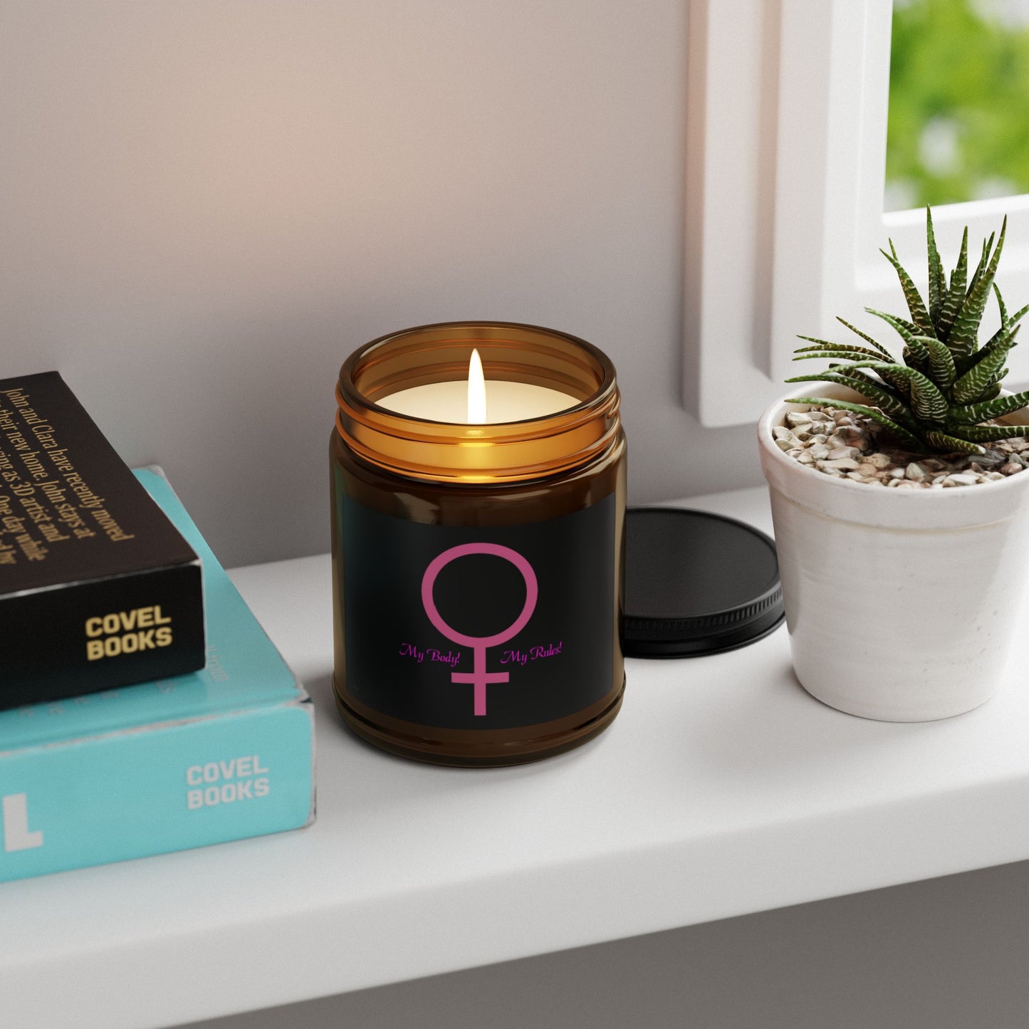 My Body My Rules Scented Soy Candle (Multi-Size, Amber Jar)