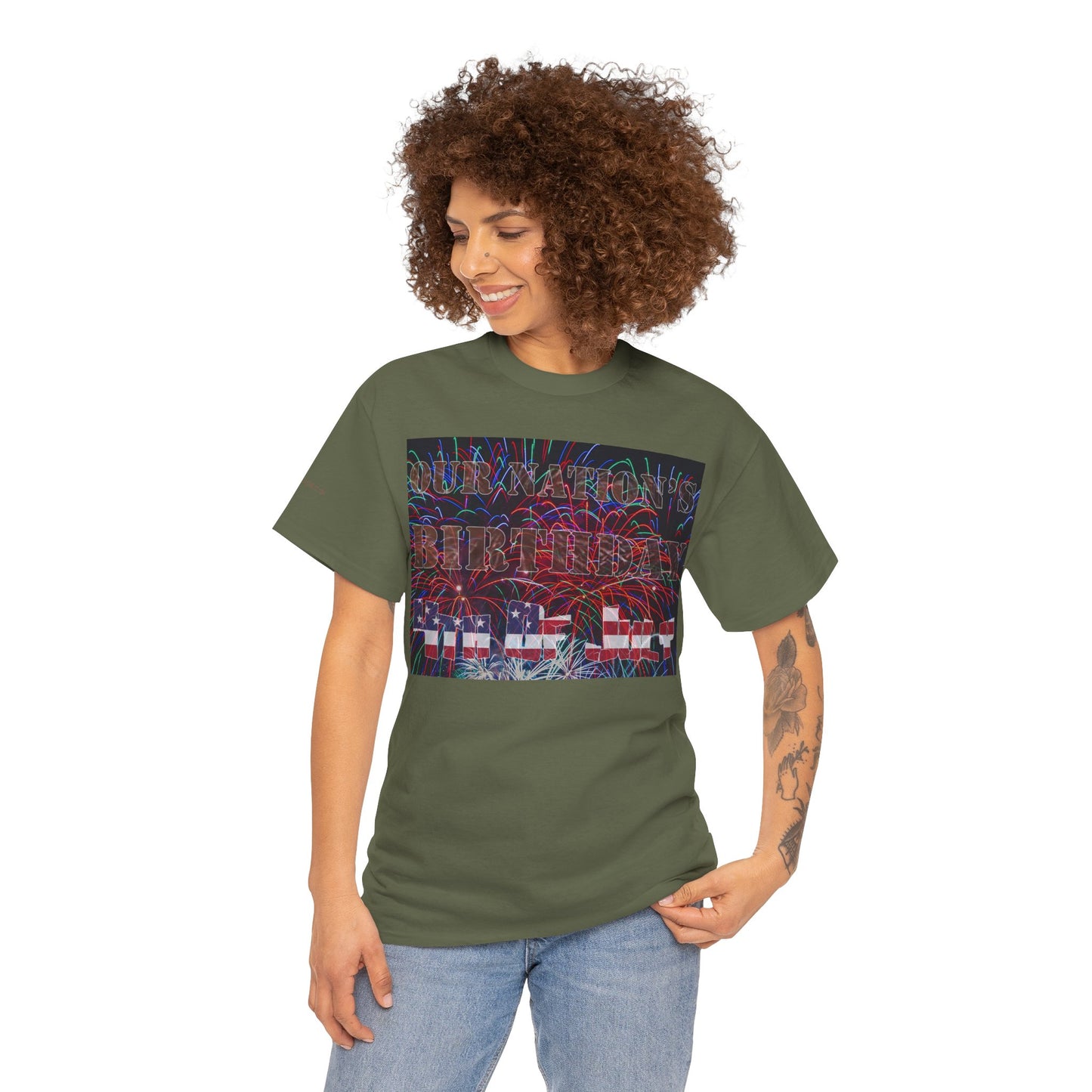 Men's or Women's Our Nation's Birthday American Independence T-Shirt