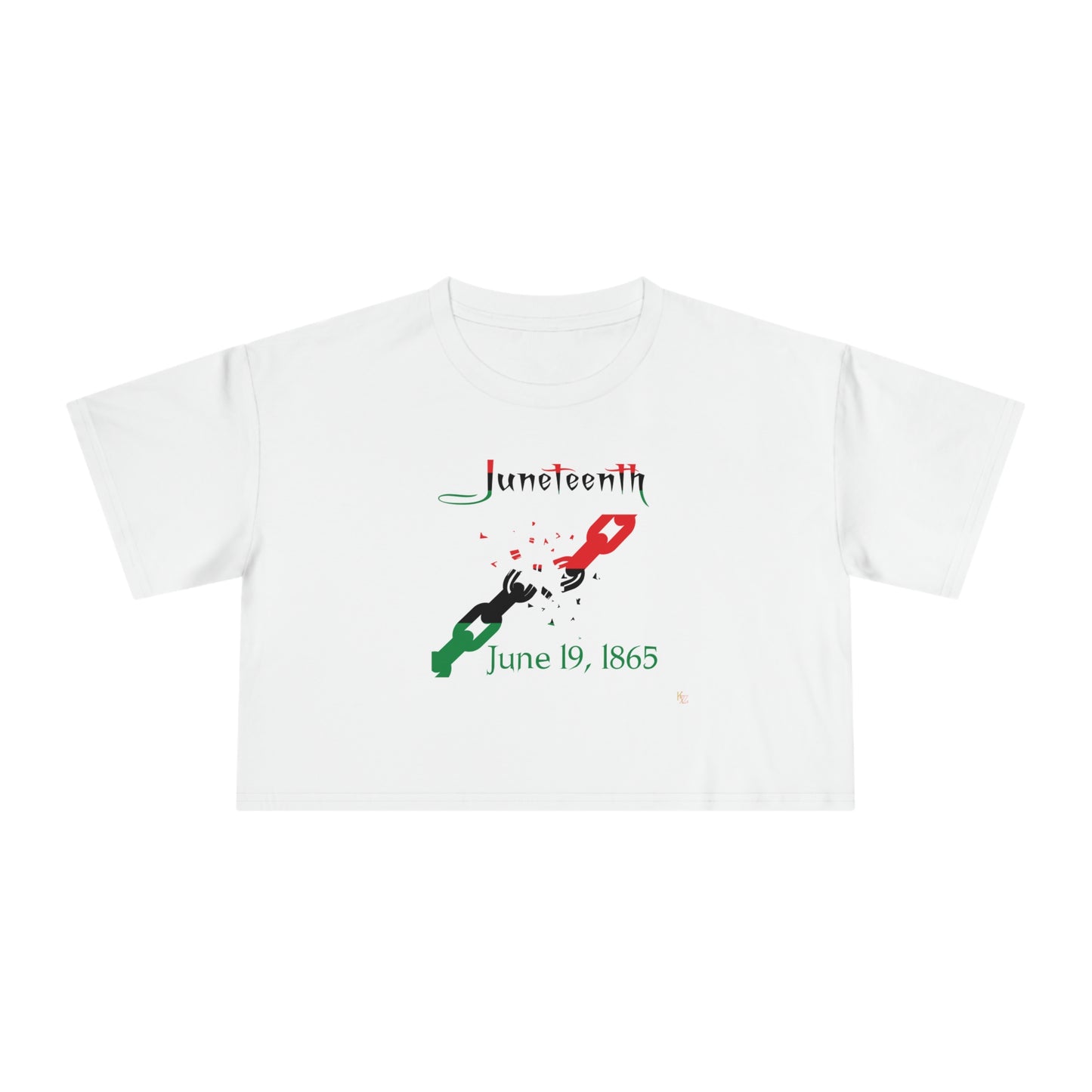 Juneteenth Broken Chains Women's Crop Tee