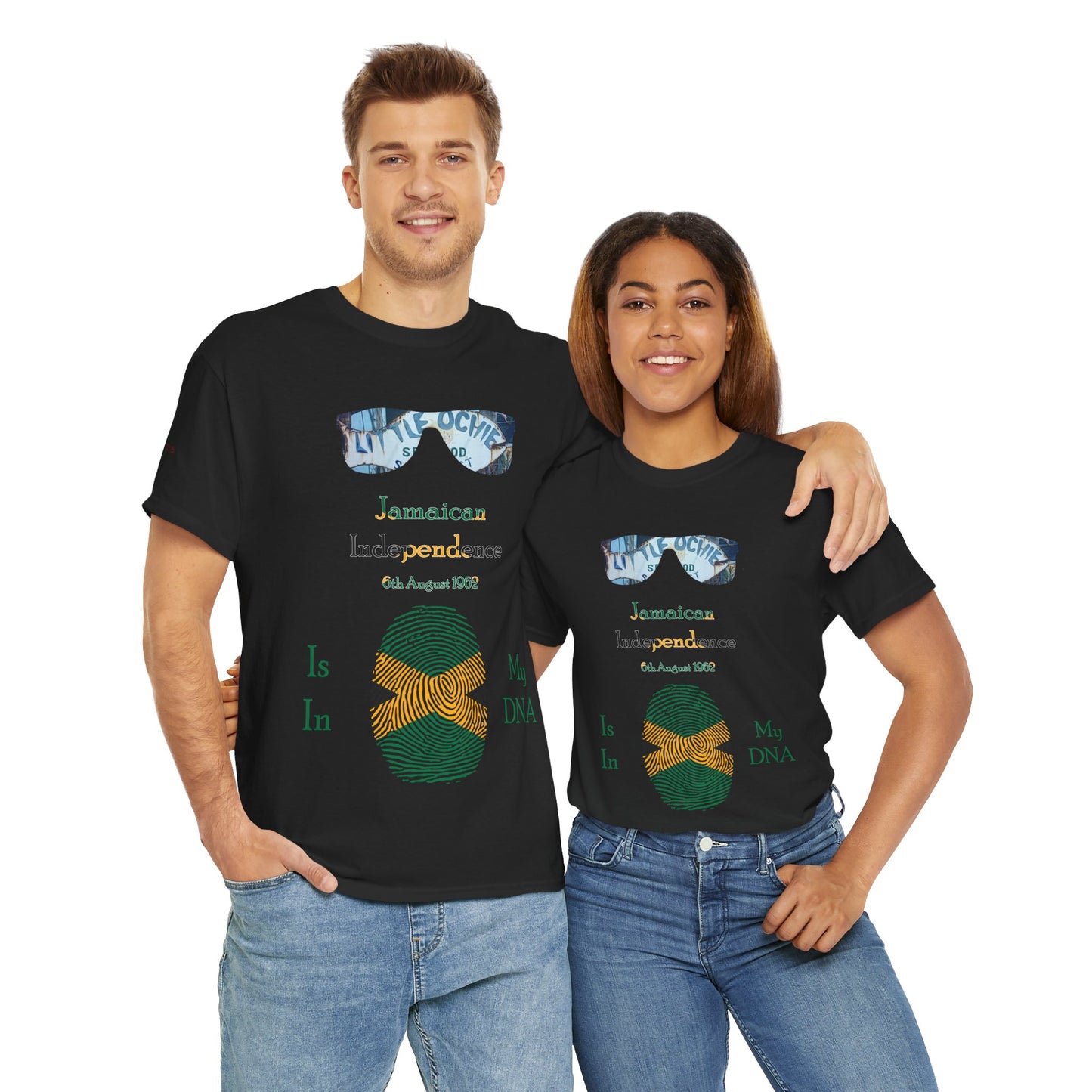 Men's or Women's Jamaican Independence Fingerprint T-Shirt