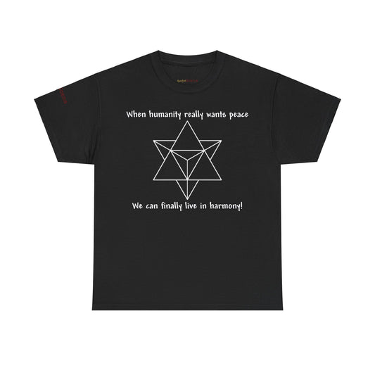 Men's or Women's Harmony Heavy Cotton T-Shirt (Dark)