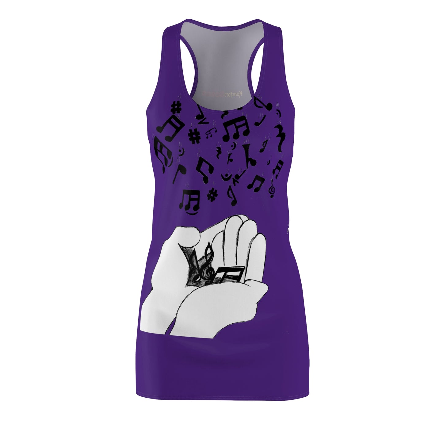 Purple I Am Music Racerback Dress