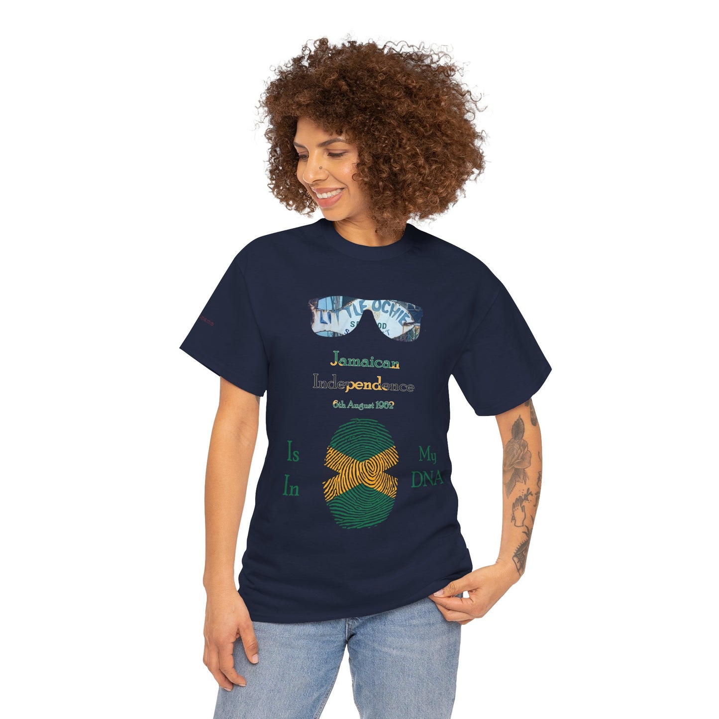 Men's or Women's Jamaican Independence Fingerprint T-Shirt