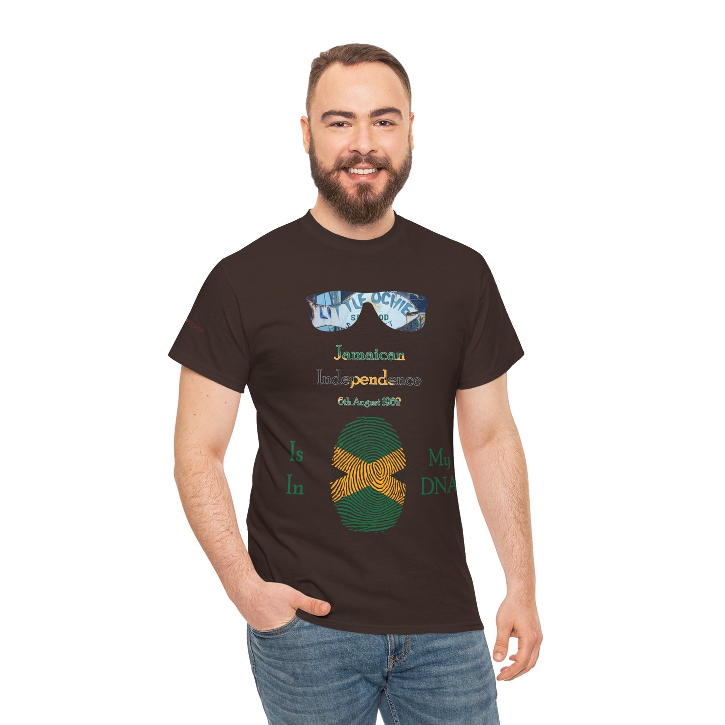 Men's or Women's Jamaican Independence Fingerprint T-Shirt