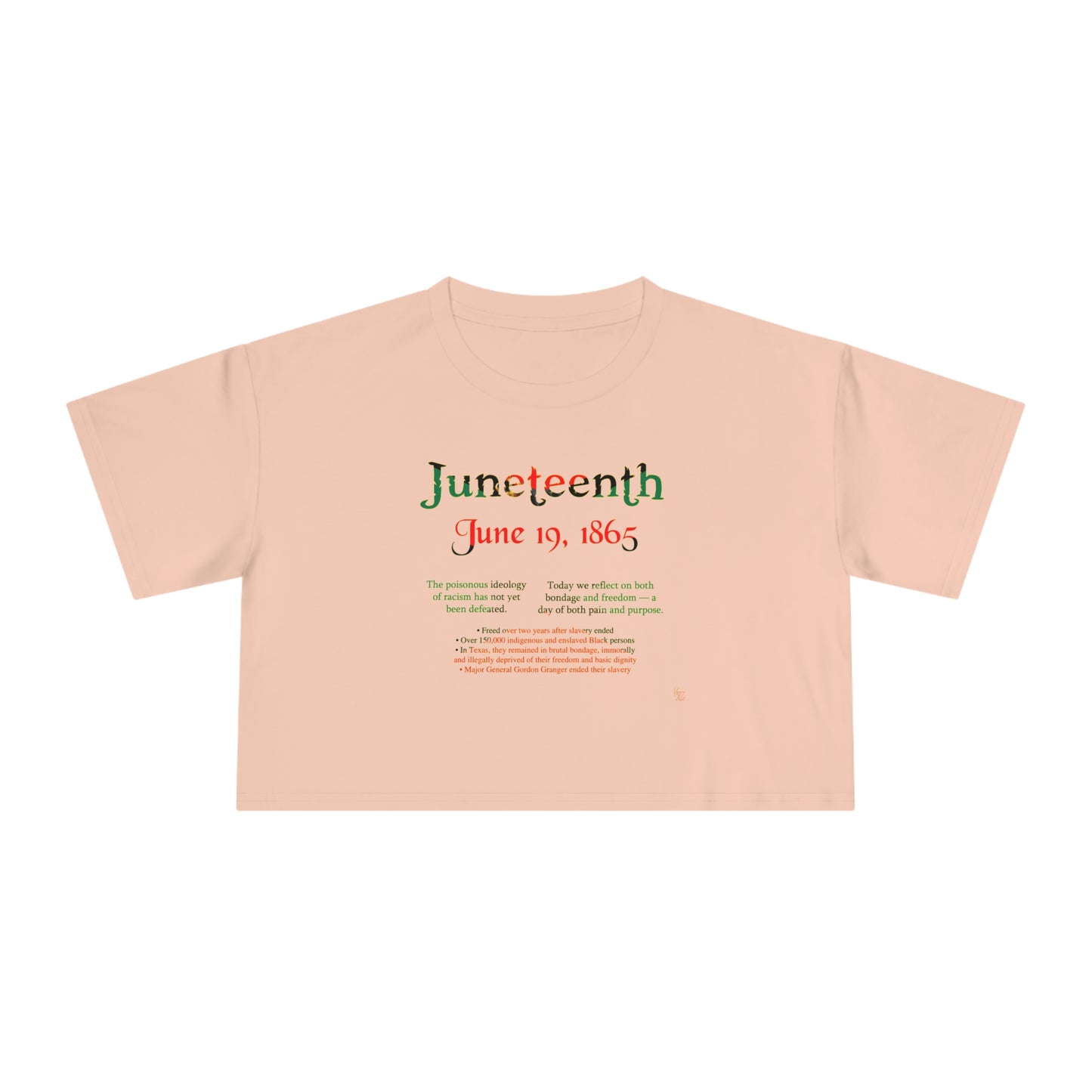 Juneteenth  Emancipation Women's Crop Tee