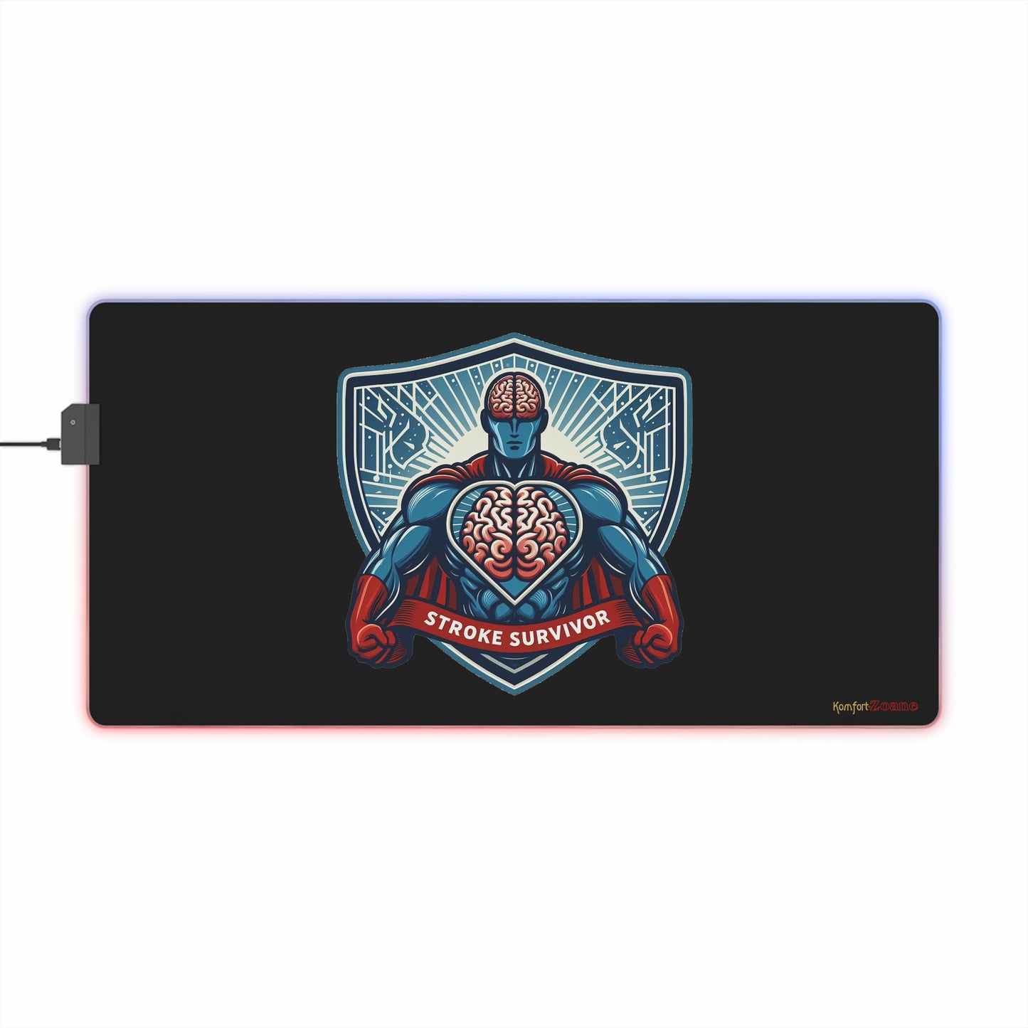 Stroke Survivor LED Gaming Mouse Pad - Black (Tech Lovers)