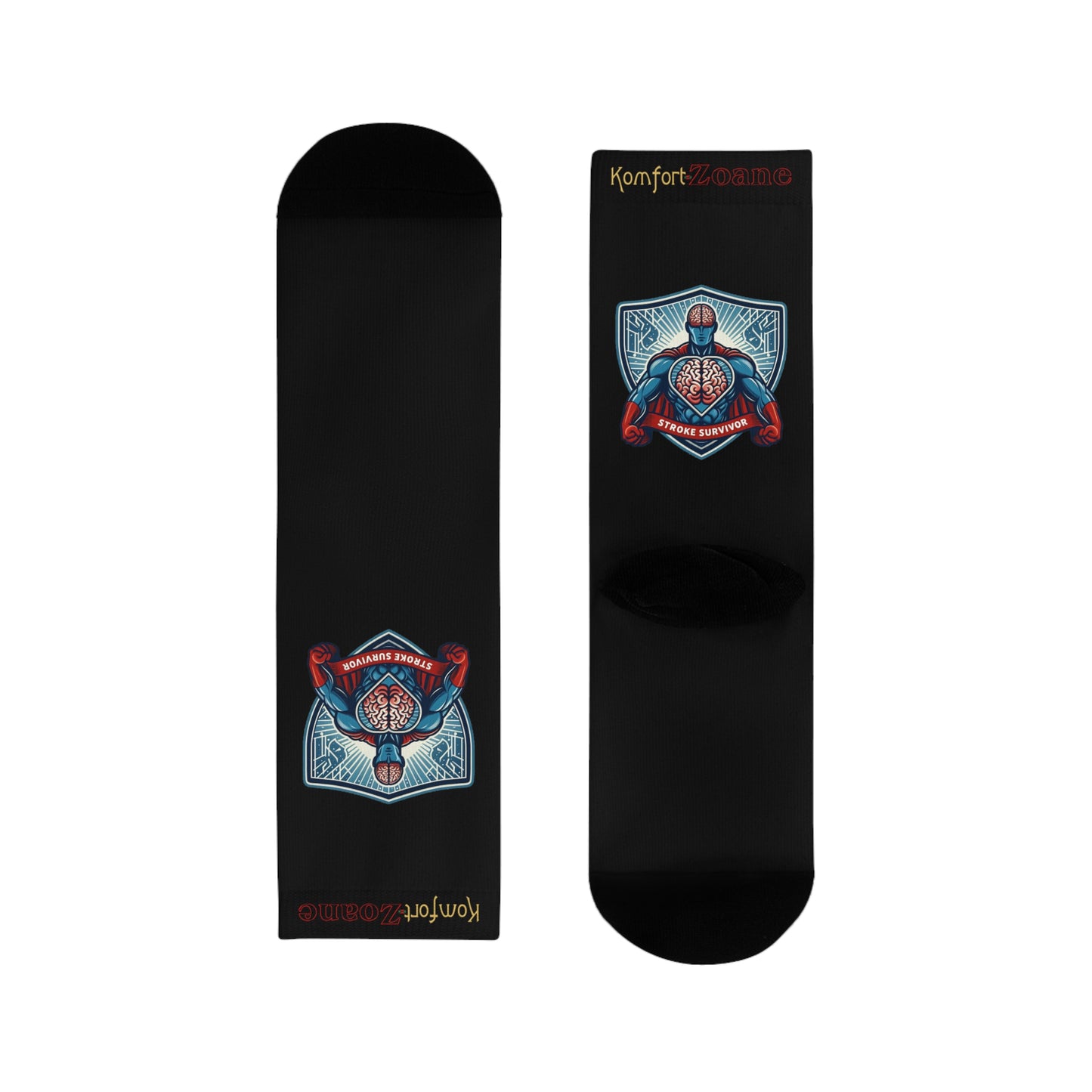 Men's or Women's Stroke Survivor Sublimation Crew Socks (EU)