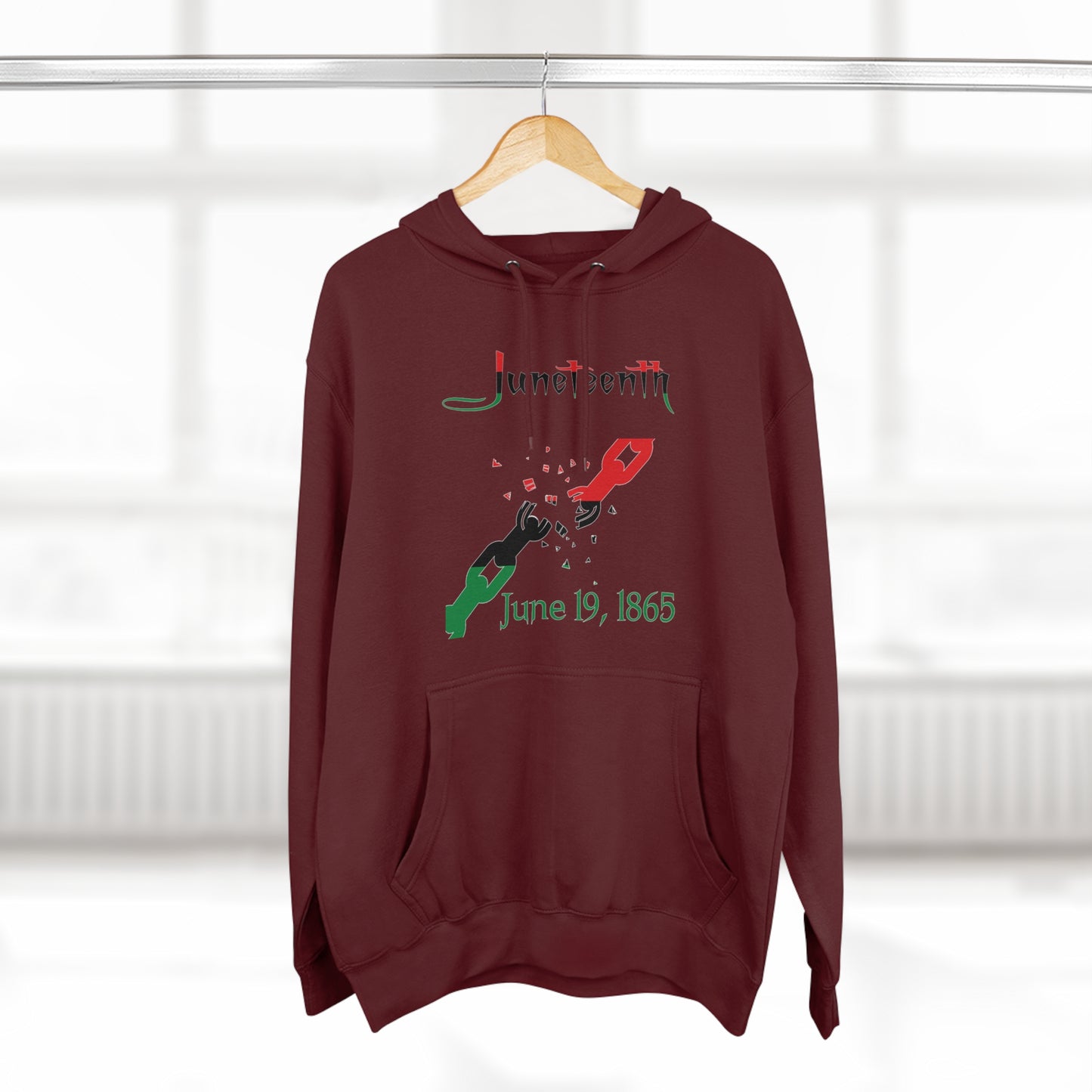 Juneteenth Broken Chains Pullover Hoodie