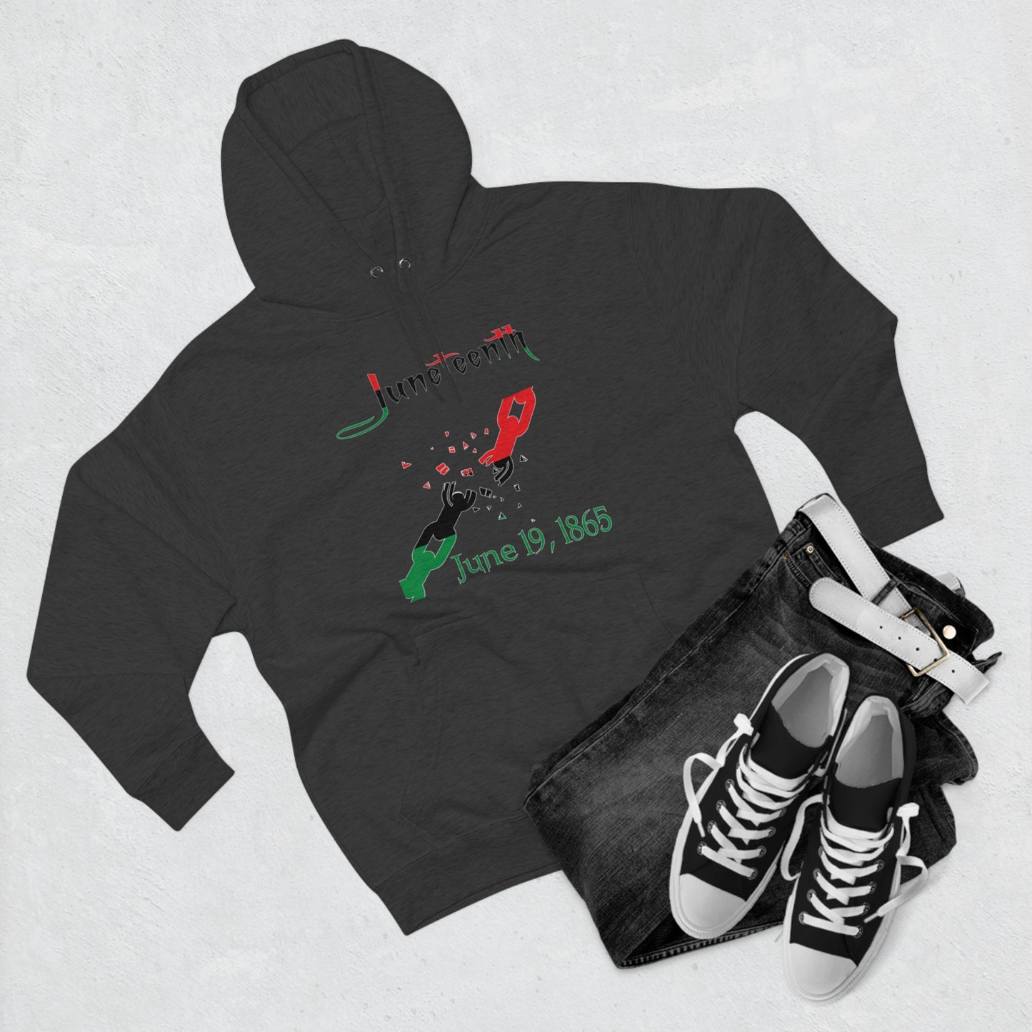 Juneteenth Broken Chains Pullover Hoodie