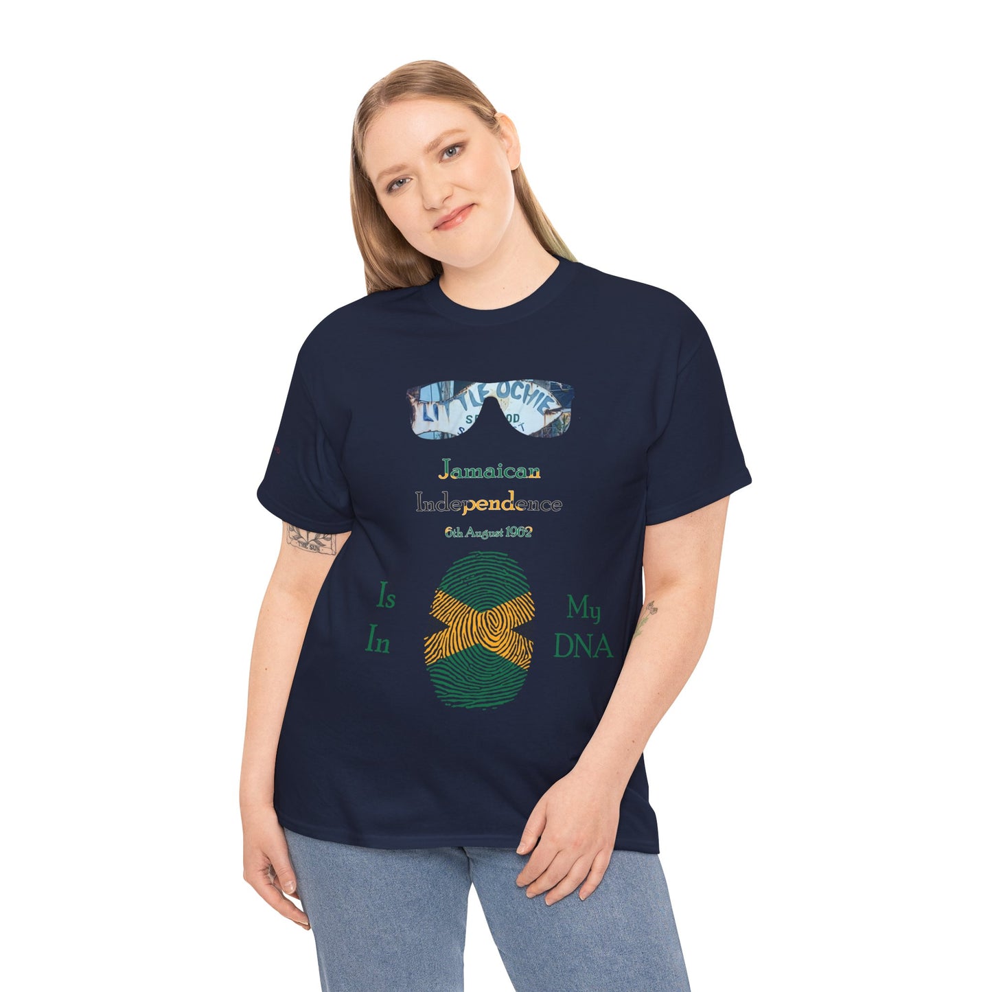 Men's or Women's Jamaican Independence Fingerprint T-Shirt