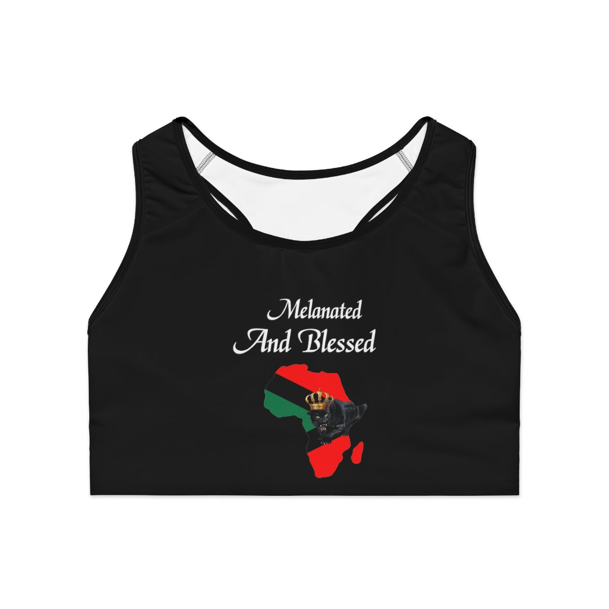 Melanated And Blessed Women's Sports Bra