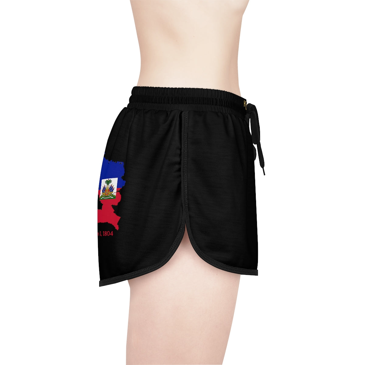 Haitian Independence Women's Relaxed Shorts (Rear Logo)