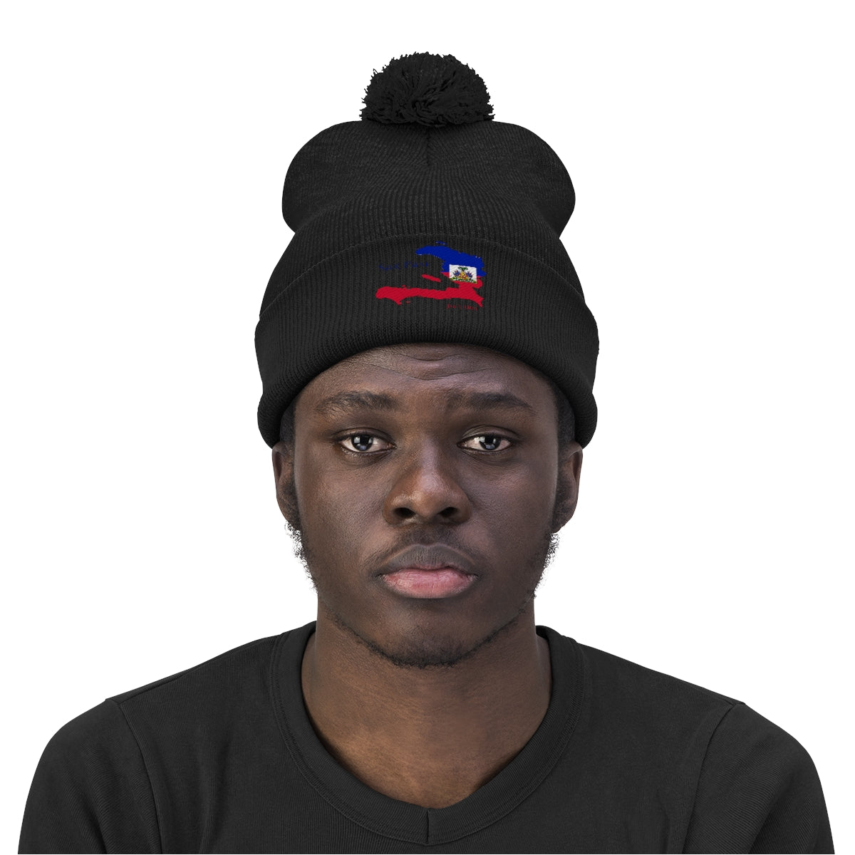 Haitian Independence Pom Pom Beanie