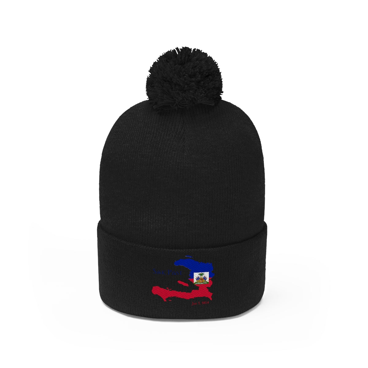 Haitian Independence Pom Pom Beanie