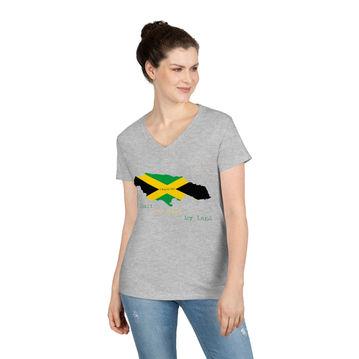 Jamaican Independence Women's V-Neck T-Shirt