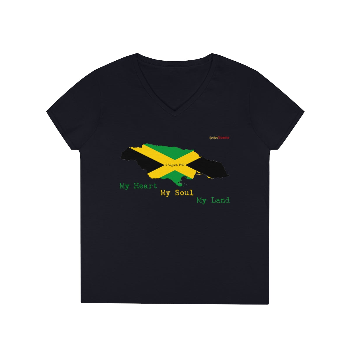 Jamaican Independence Women's V-Neck T-Shirt