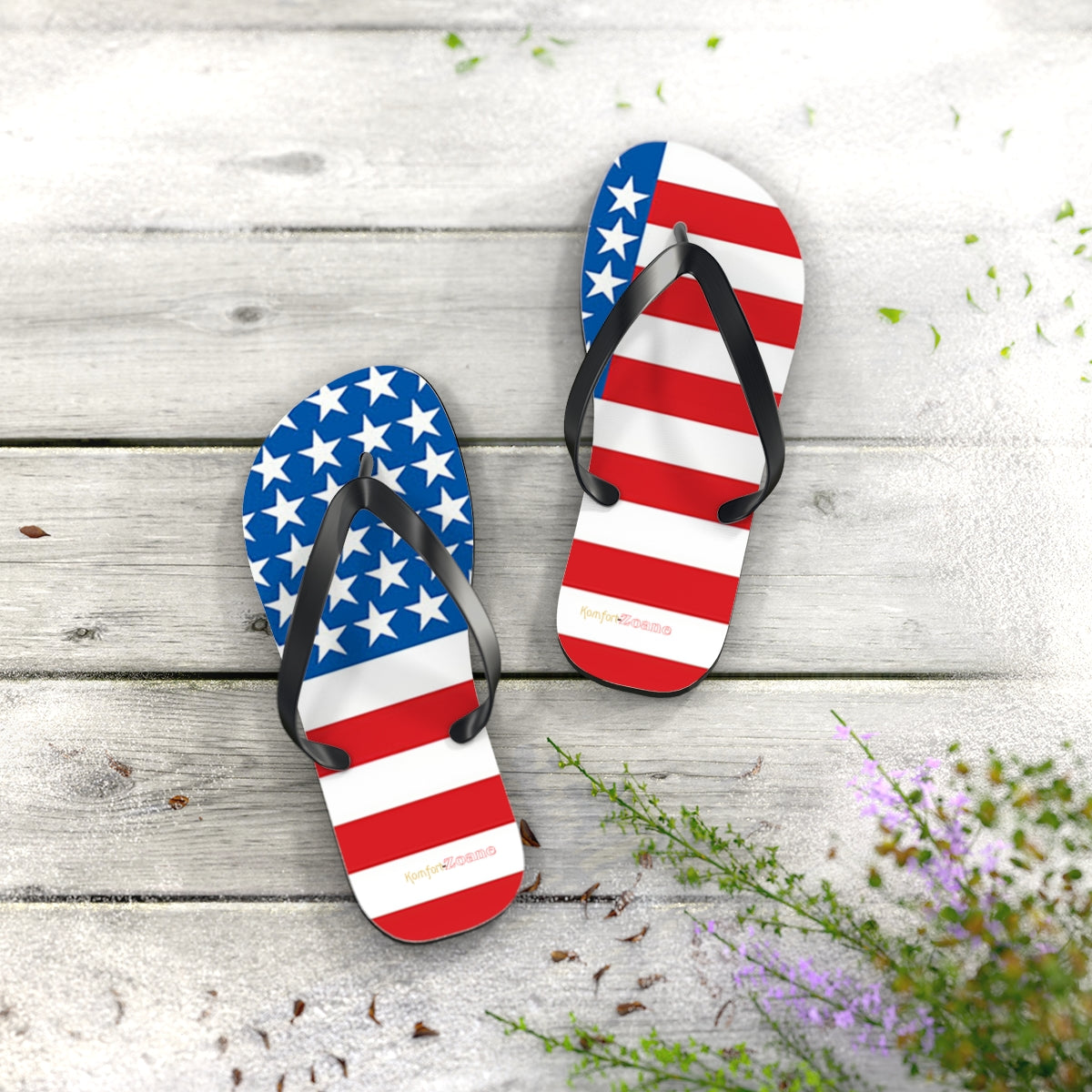 American Flag Women's Flip Flops Footwear