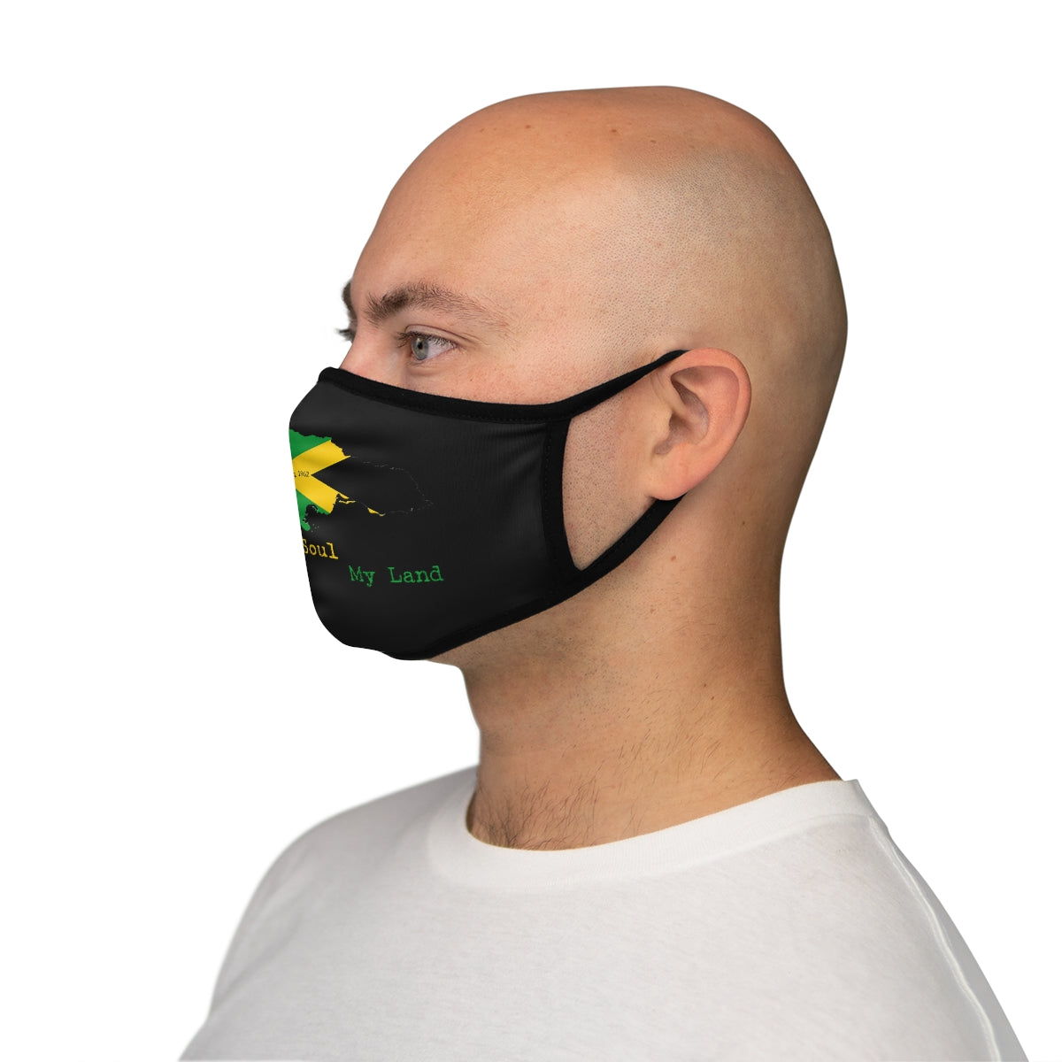 Jamaican Independence Fitted Polyester Face Mask