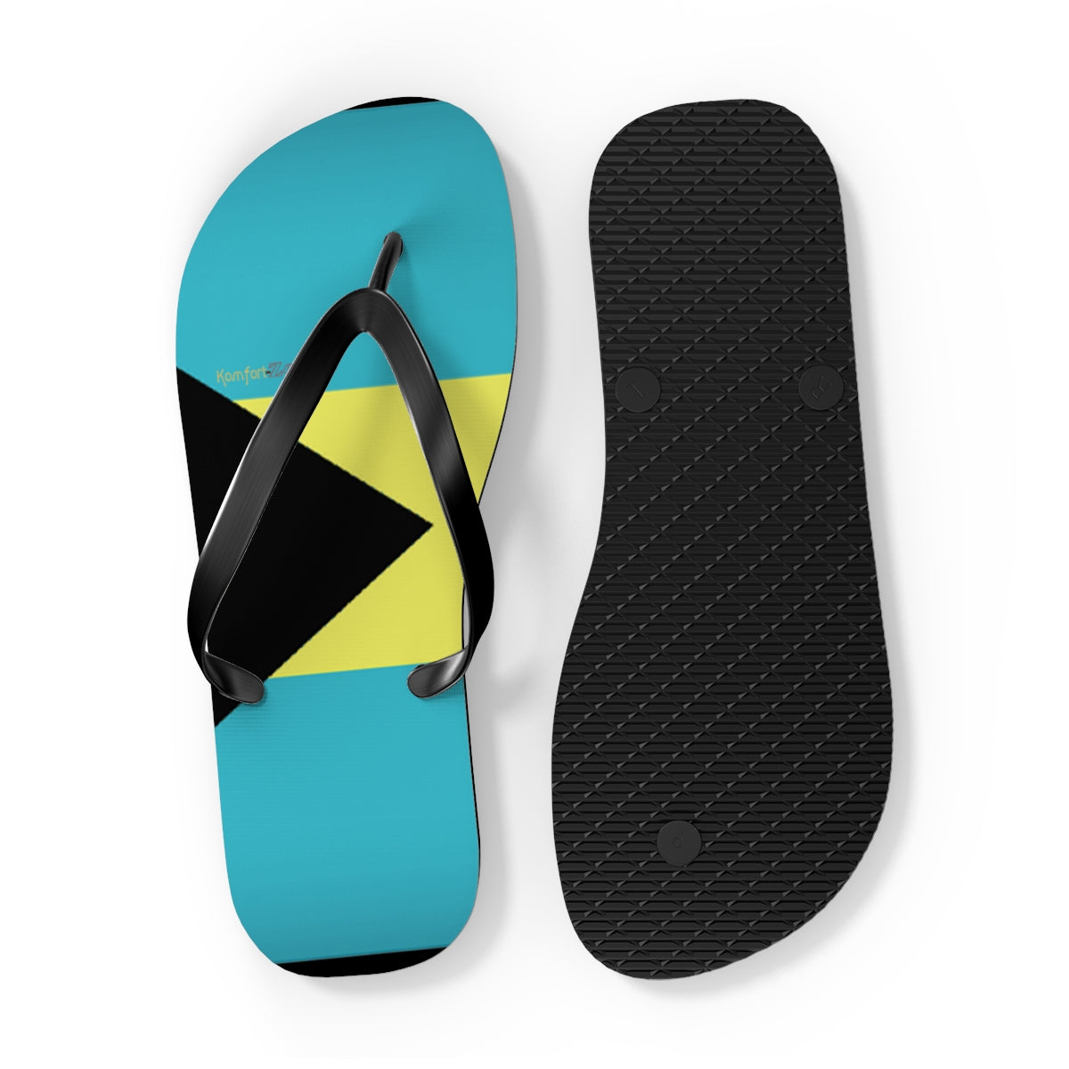 Bahamian Flag Women's Flip Flops Footwear