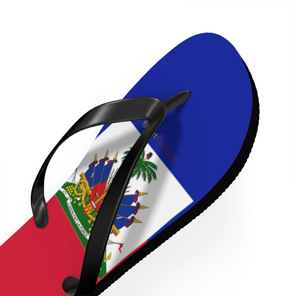 Haitian Flag Women's Flip Flops Footwear