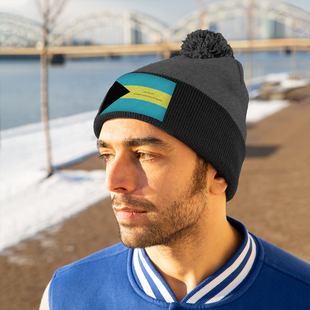 Bahamian Independence Pom Pom Beanie