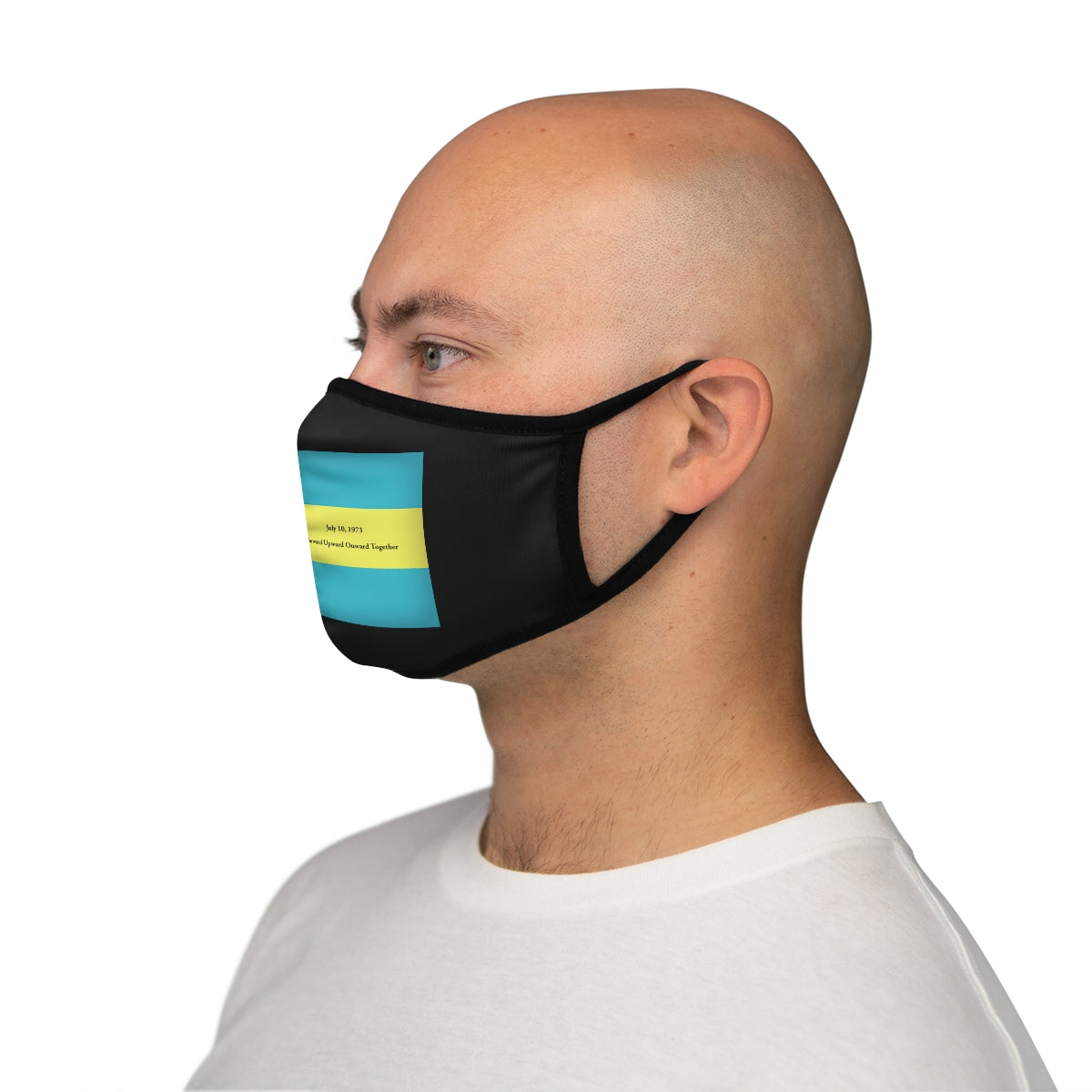 Bahamian Independence Fitted Polyester Face Mask