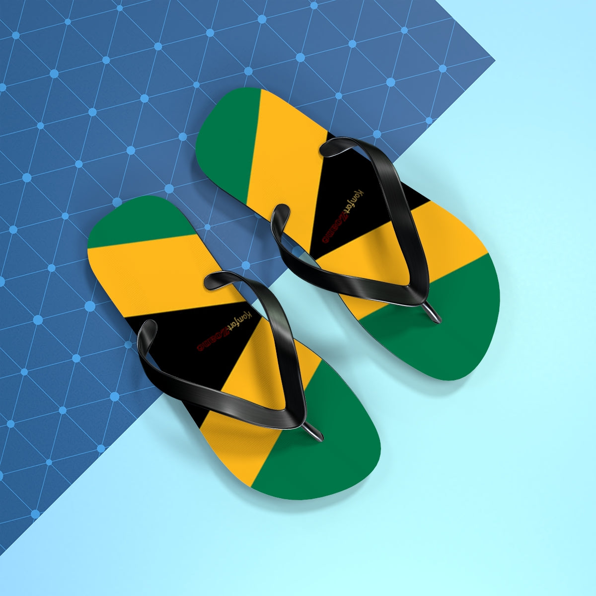 Jamaican Flag Women's Flip Flops Footwear