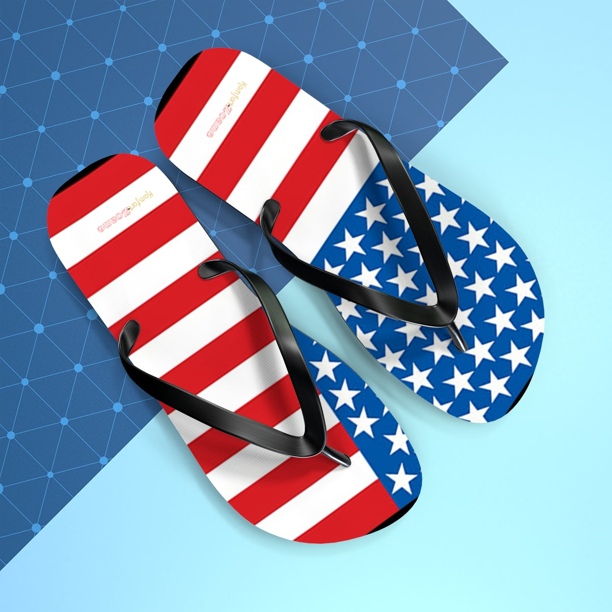 American Flag Women's Flip Flops Footwear