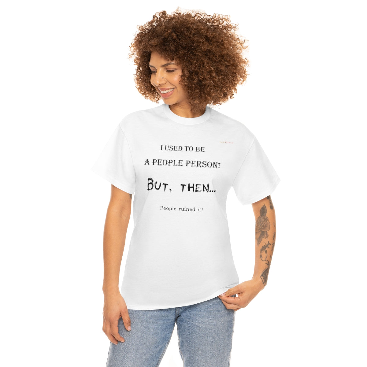 People Person T-Shirt (Black Letters)