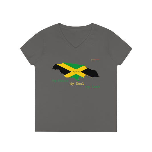 Jamaican Independence Women's V-Neck T-Shirt