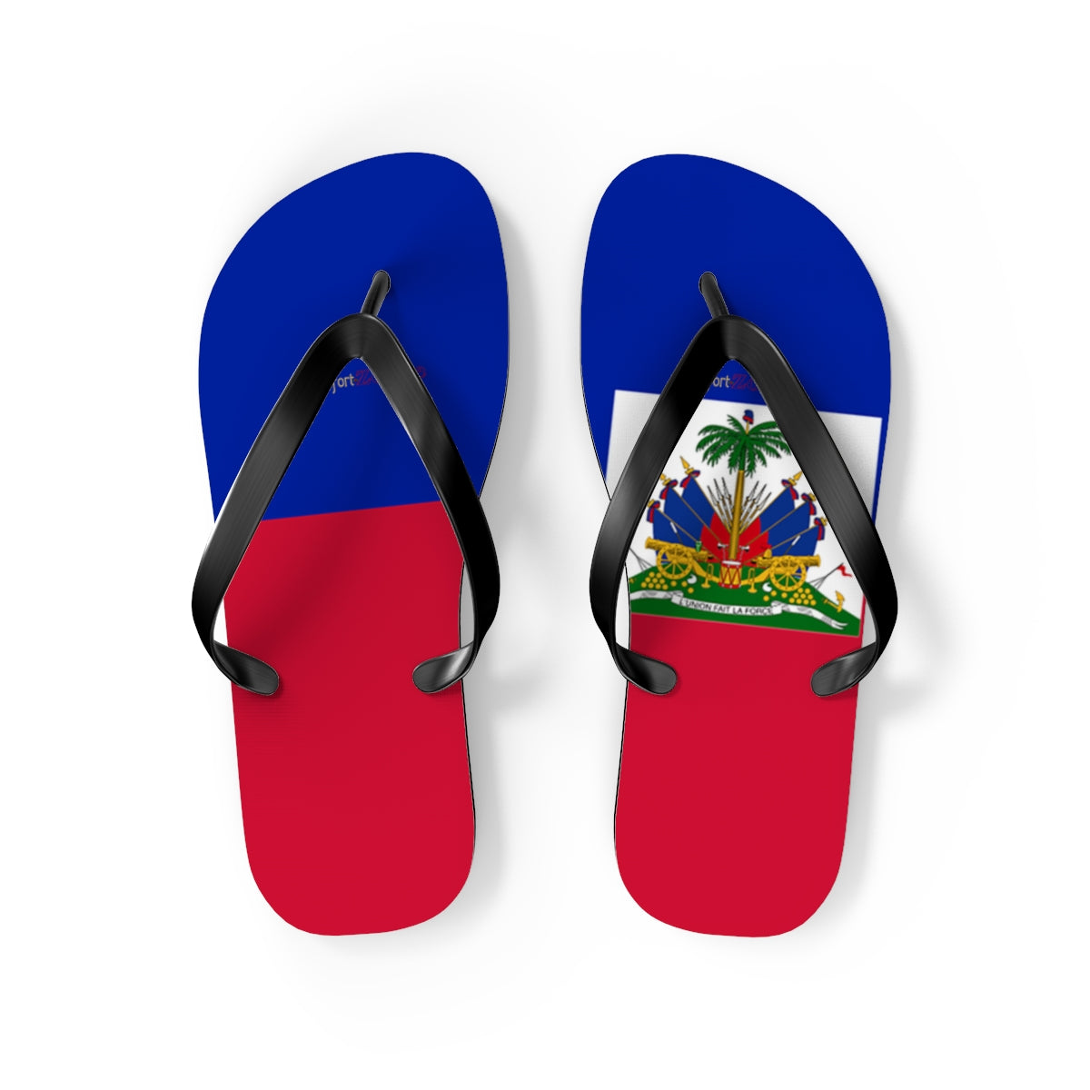 Haitian Flag Women's Flip Flops Footwear