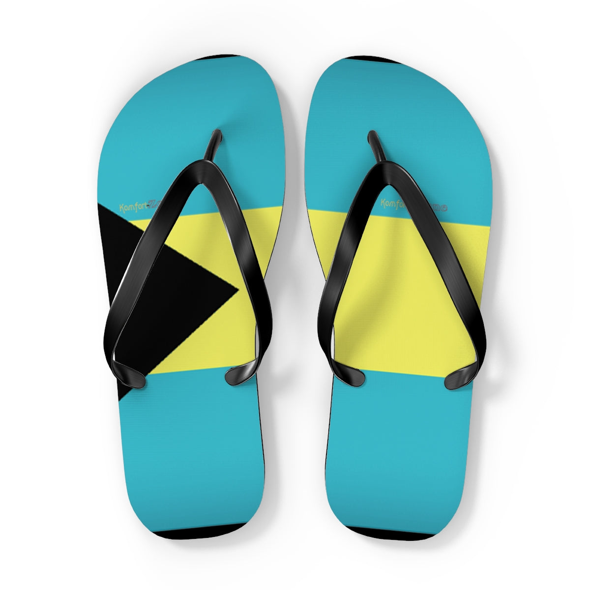 Bahamian Flag Women's Flip Flops Footwear