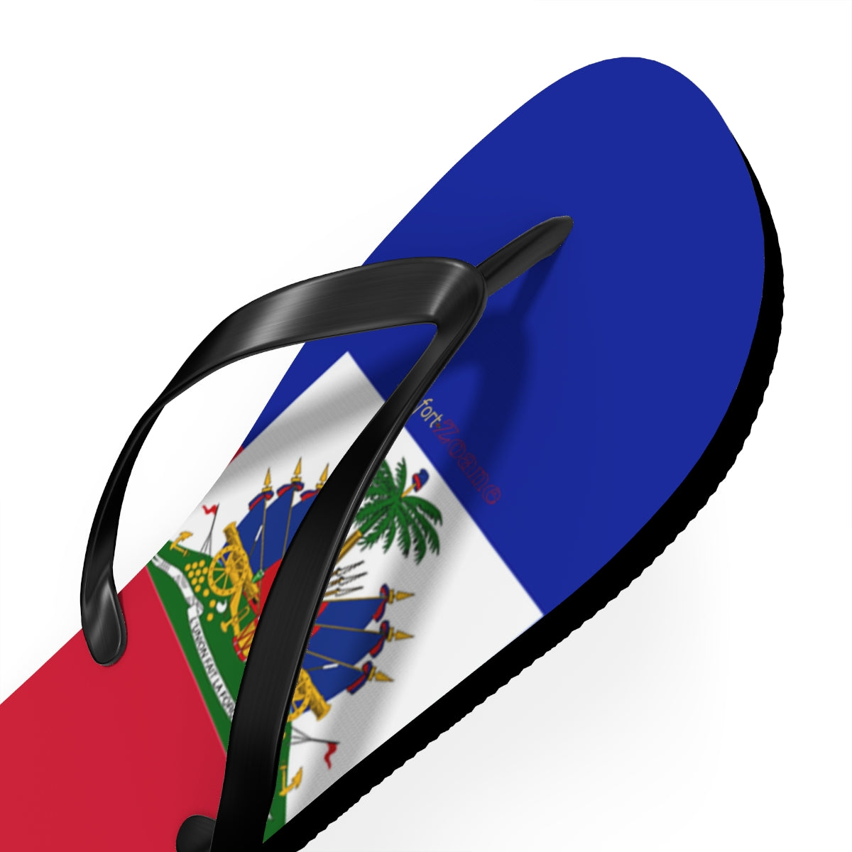 Haitian Flag Women's Flip Flops Footwear