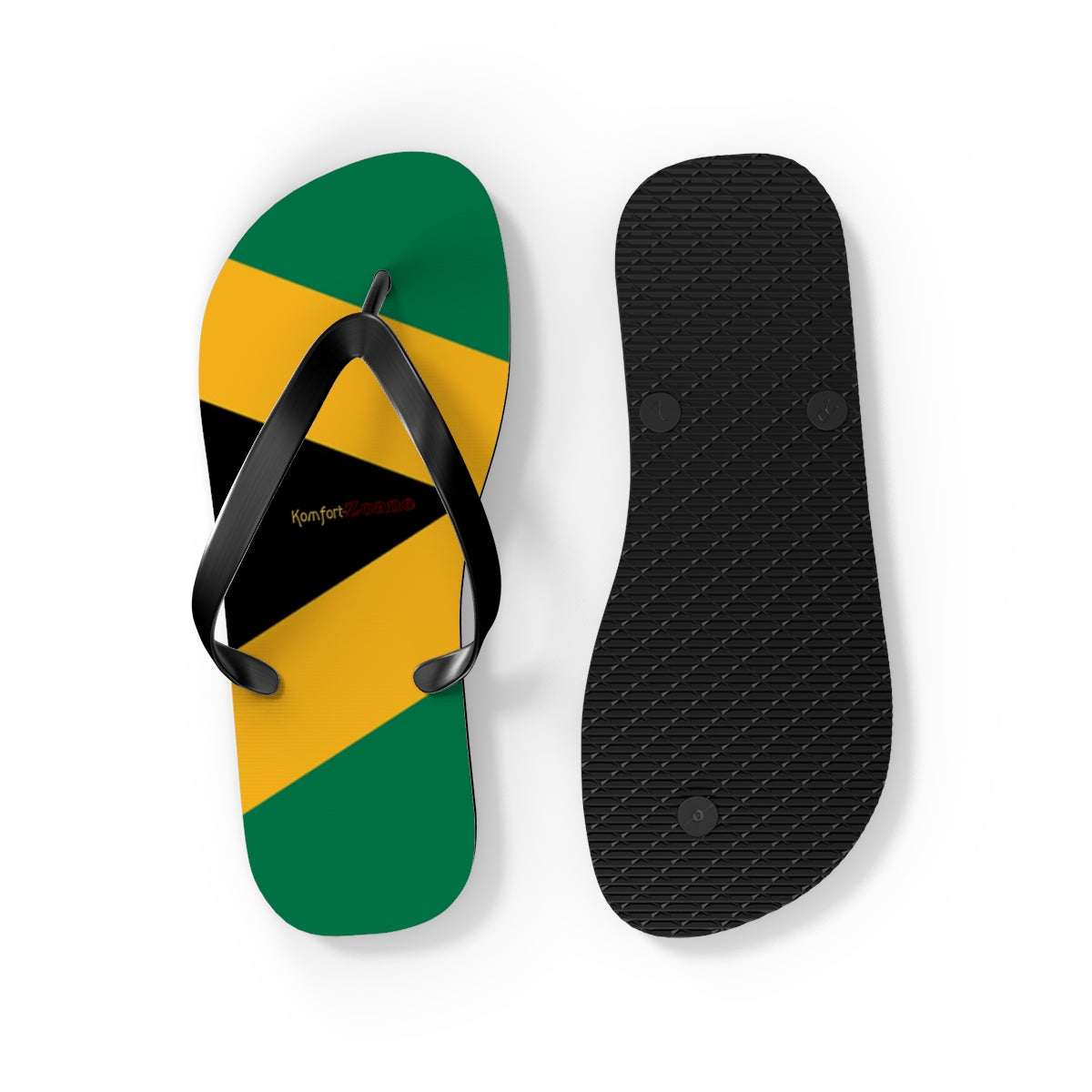 Jamaican Flag Women's Flip Flops Footwear