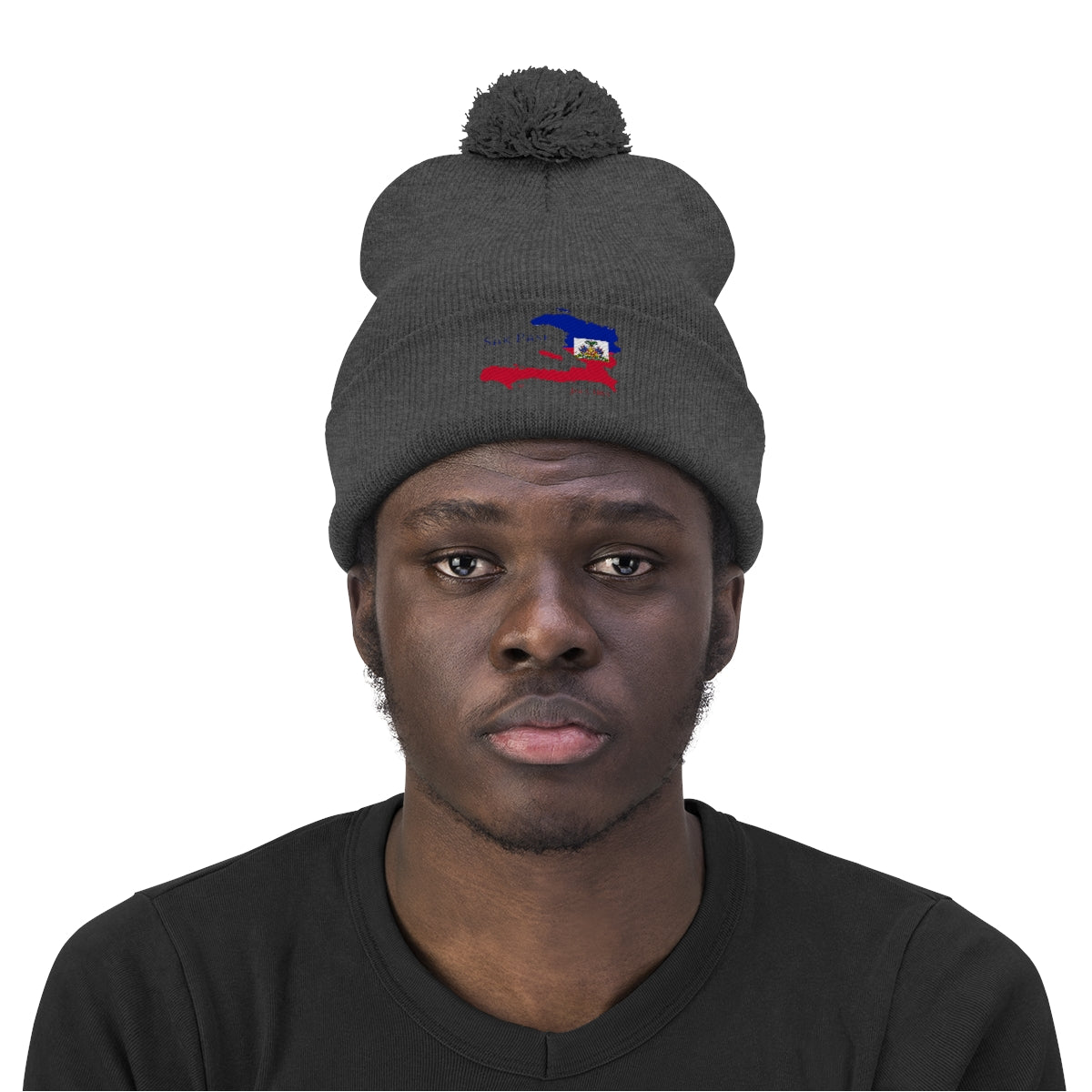 Haitian Independence Pom Pom Beanie