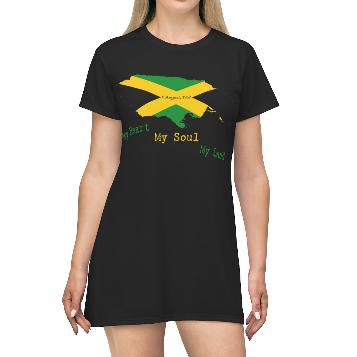 Jamaican Independence Women's T-Shirt Dress