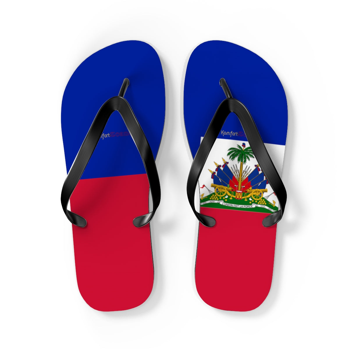 Haitian Flag Women's Flip Flops Footwear