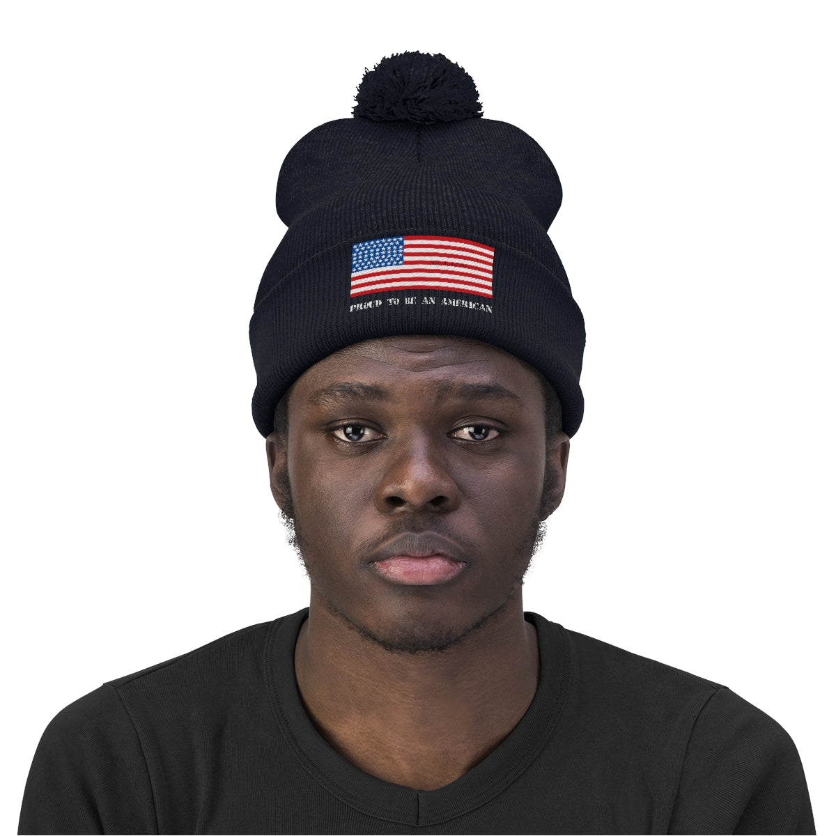 American Independence Pom Pom Beanie