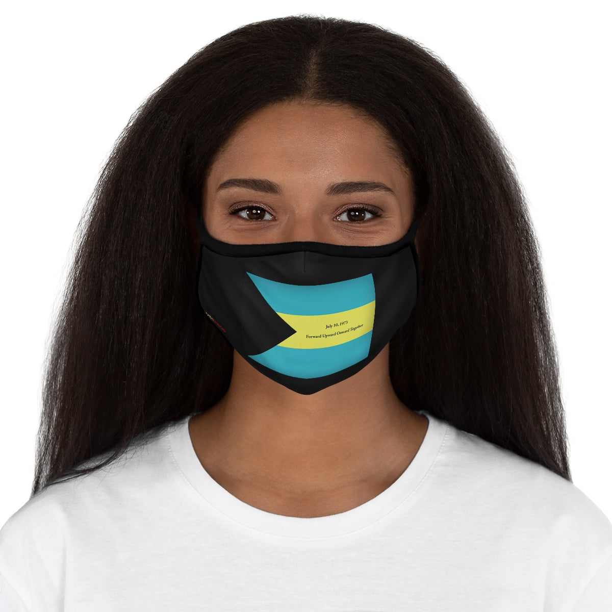 Bahamian Independence Fitted Polyester Face Mask