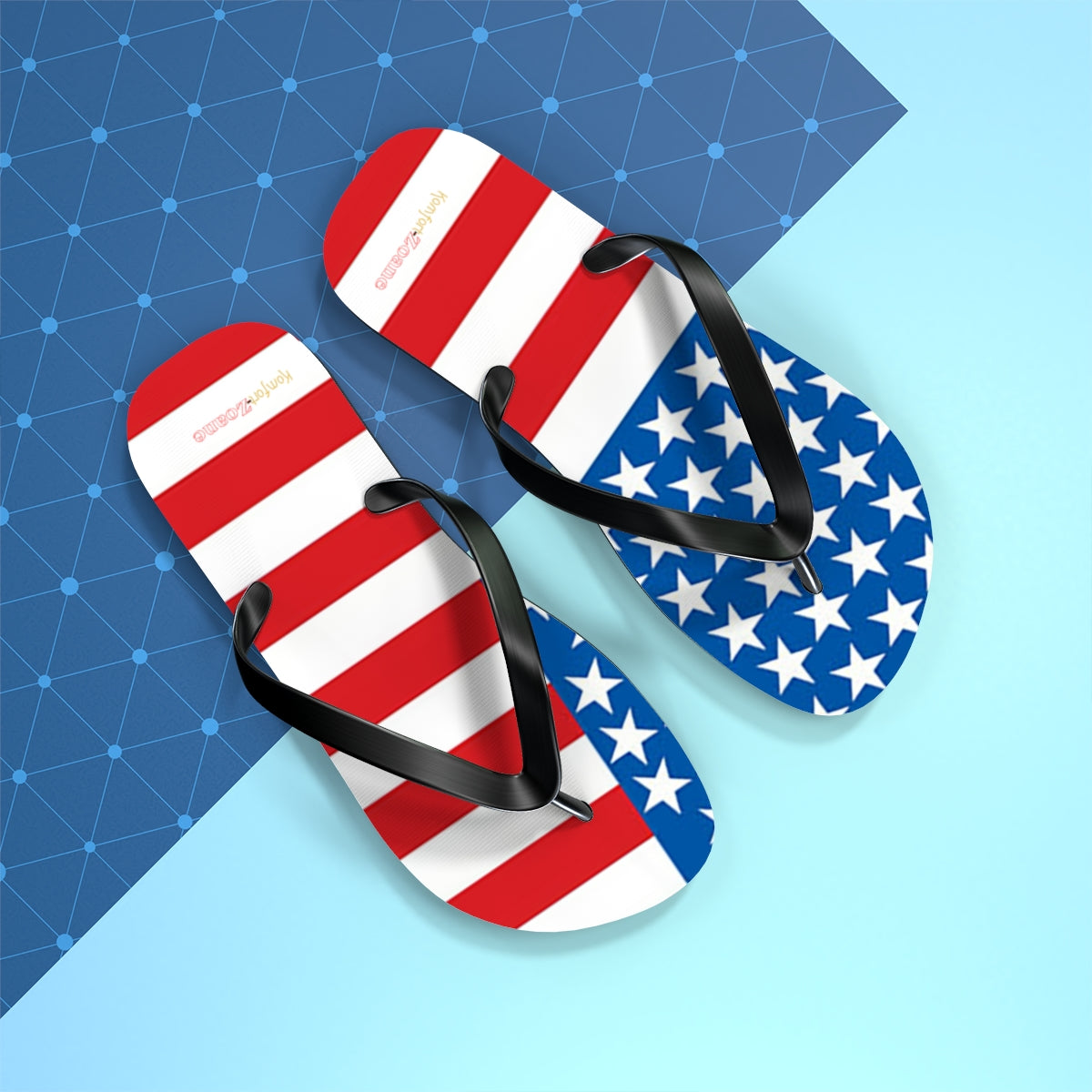 American Flag Women's Flip Flops Footwear